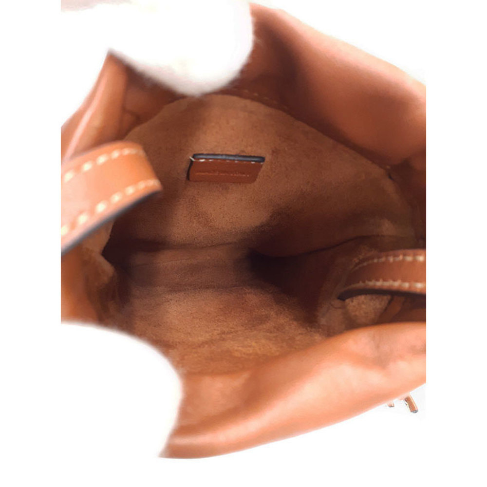 Celine Cuile Triomphe Drawstring Mobile Pouch Tan - image 3